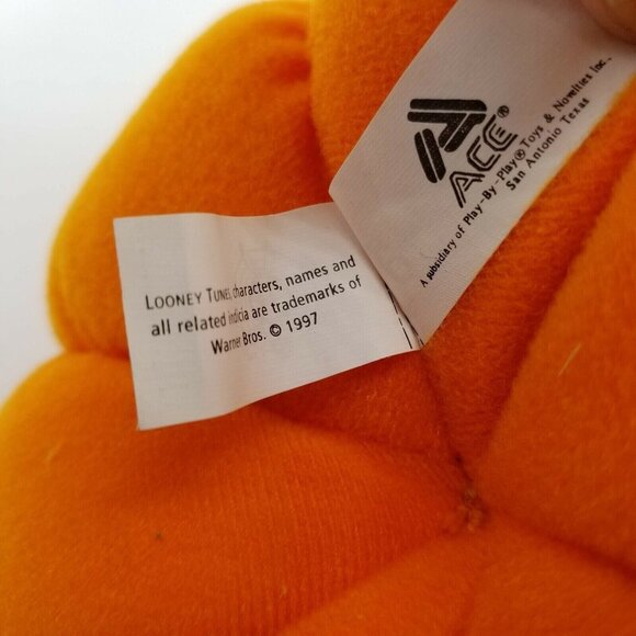 Vintage ACE Taz Tasmanian Devil Halloween Pumpkin Plush Stuffed Animal Toy Loony - Picture 9 of 9